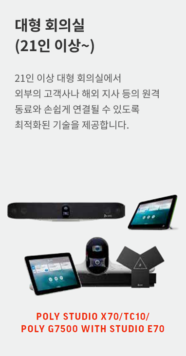 대형 회의실(21인 이상~)